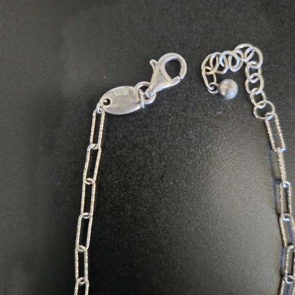 White Sapphire (Lab Created) Silver Infinity Bracelet 8 Inches GUC - Picture 5 of 9